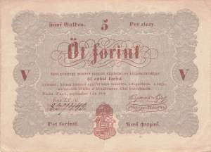 P.S116a-1 5 Forint Ungarn 1848
